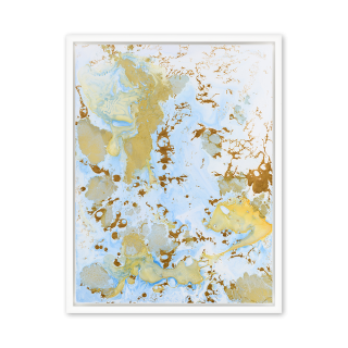 Sky of Gold and Azure – Original Abstract Artwork by Ekaterina Grivet