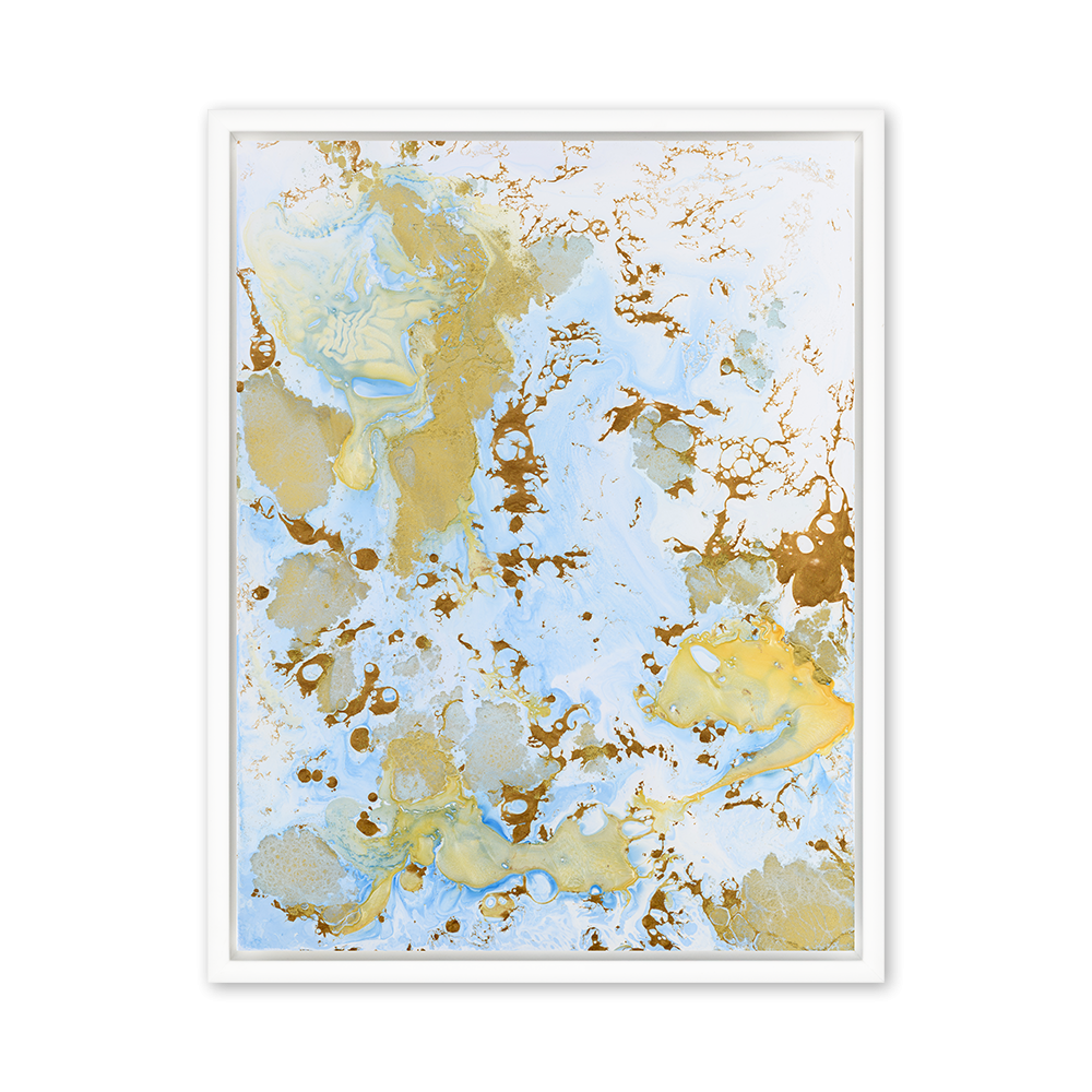 Sky of Gold and Azure – Original Abstract Artwork by Ekaterina Grivet